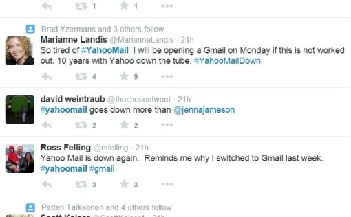yahoo mail down november 2014